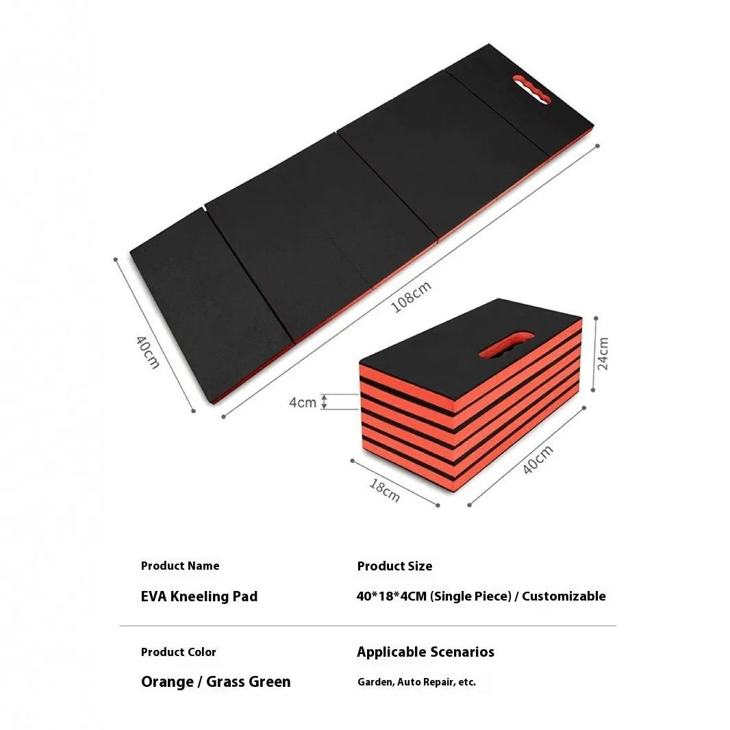 Folding EVA foam kneeling mat 116x40x2.5cm for car repair and gardening