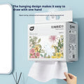 Disposable face cloth roll with hanging removable design, showing 100 sheets in winter and spring soft cotton style