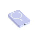Pink purple white magnetic wireless power bank with 20000mAh capacity and plastic shell