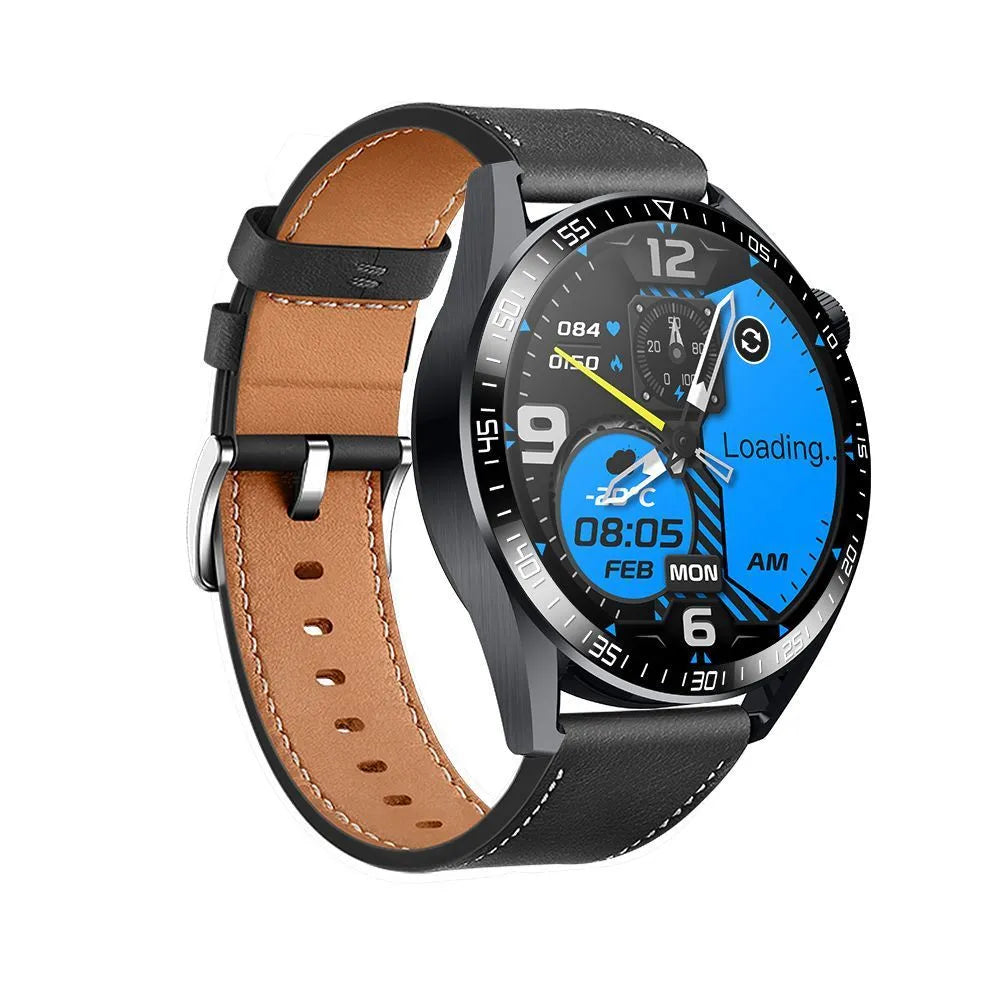 GS3 Max Smart Watch in black or silver with 1.35-inch IPS screen and silicone wristband