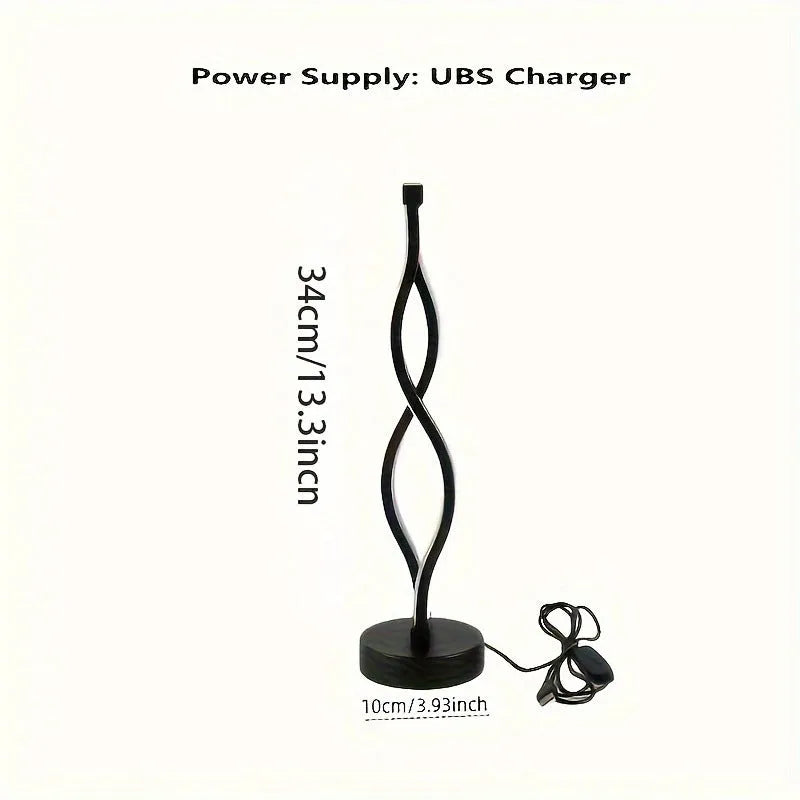 Black aluminium desk lamp with touch dimming button showing three colour temperature settings