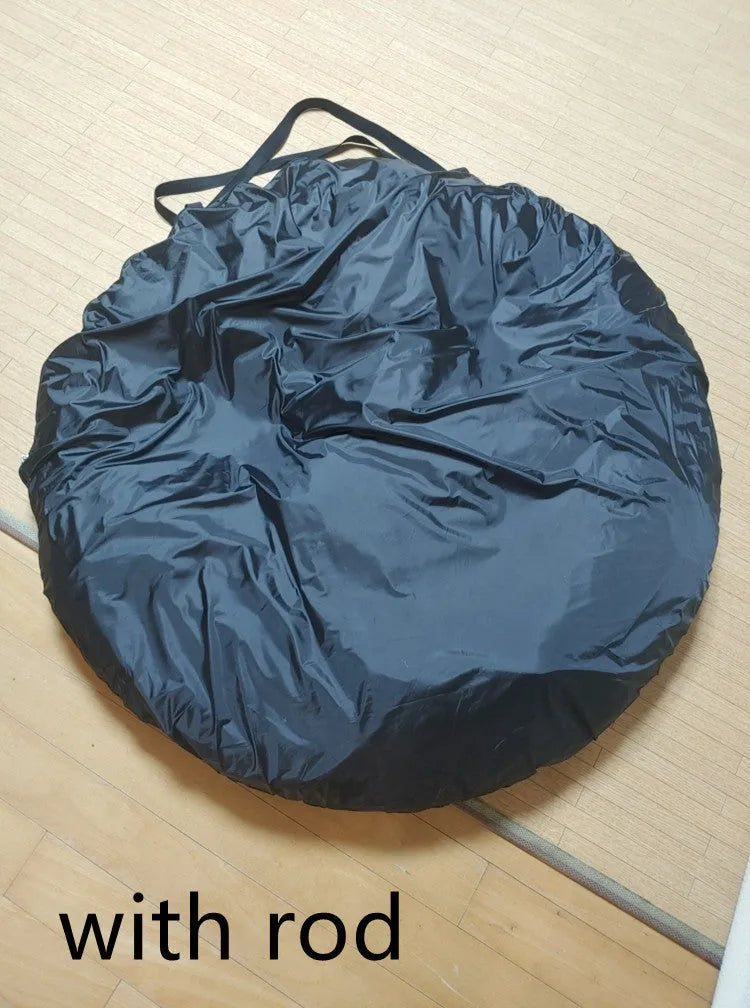 Black pop-up outdoor camping car tail tent unfolded to 200x200x200cm with waterproof Oxford cloth and steel framework