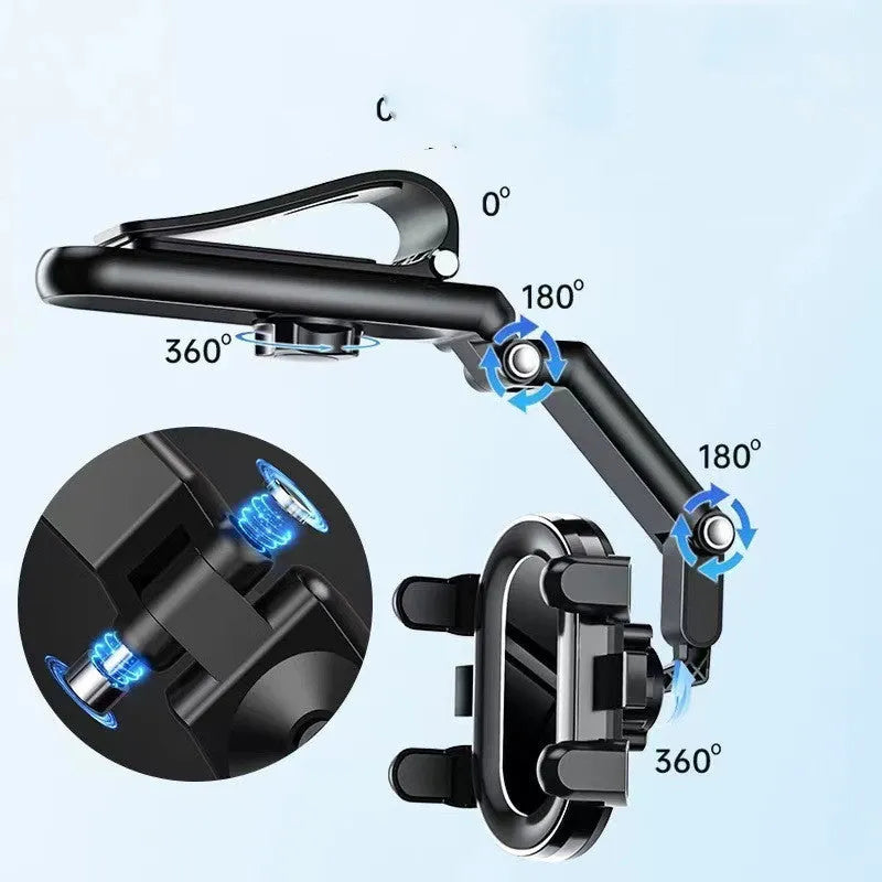 Car mount sun visor with buckle clip attached to vehicle sun visor providing rear seat shade
