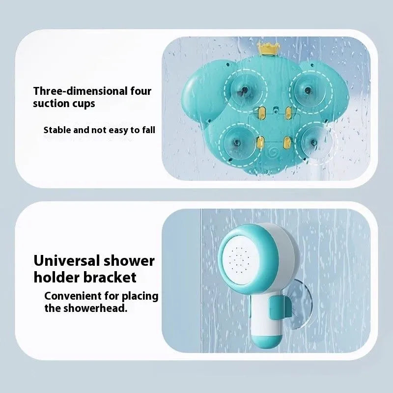 Electric elephant shower bubble machine plastic bath toy with bubble function for children
