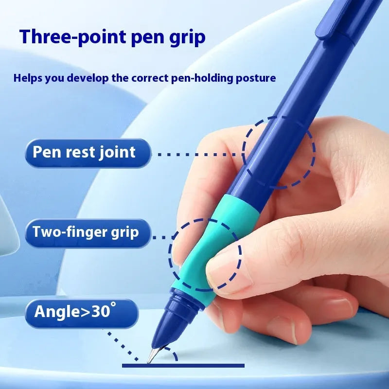 Student posture correction pen in blue, green, purple and orange colour options with plastic shell construction