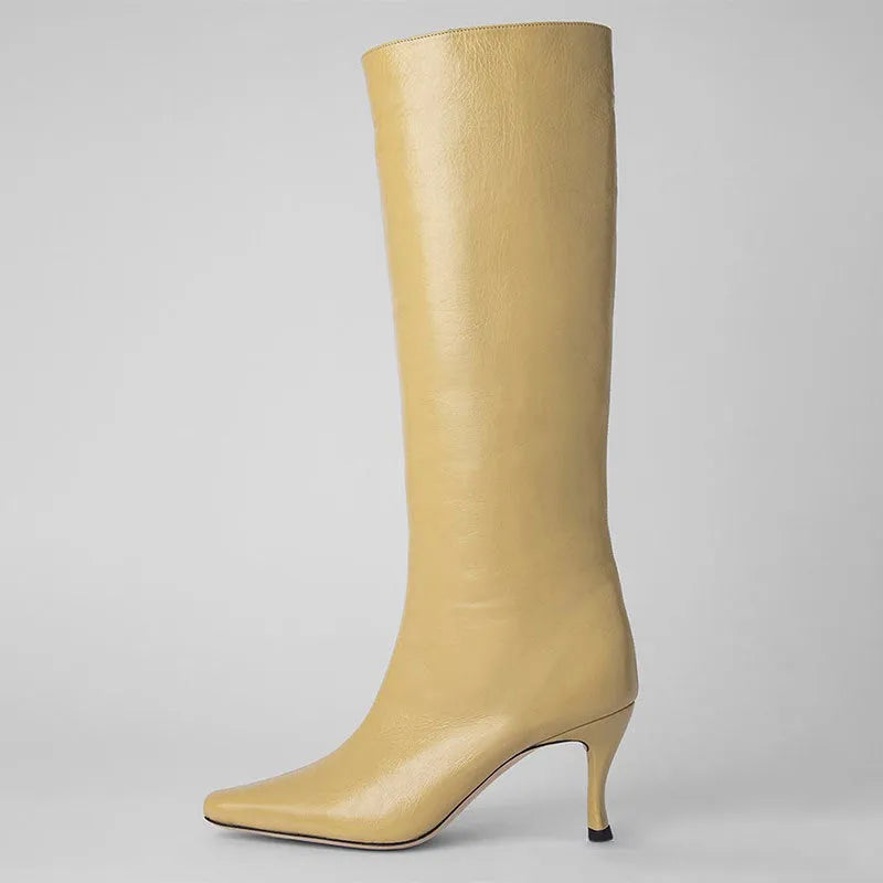 Women's square toe cowboy boot in microfiber, shown in one of eight available colours.