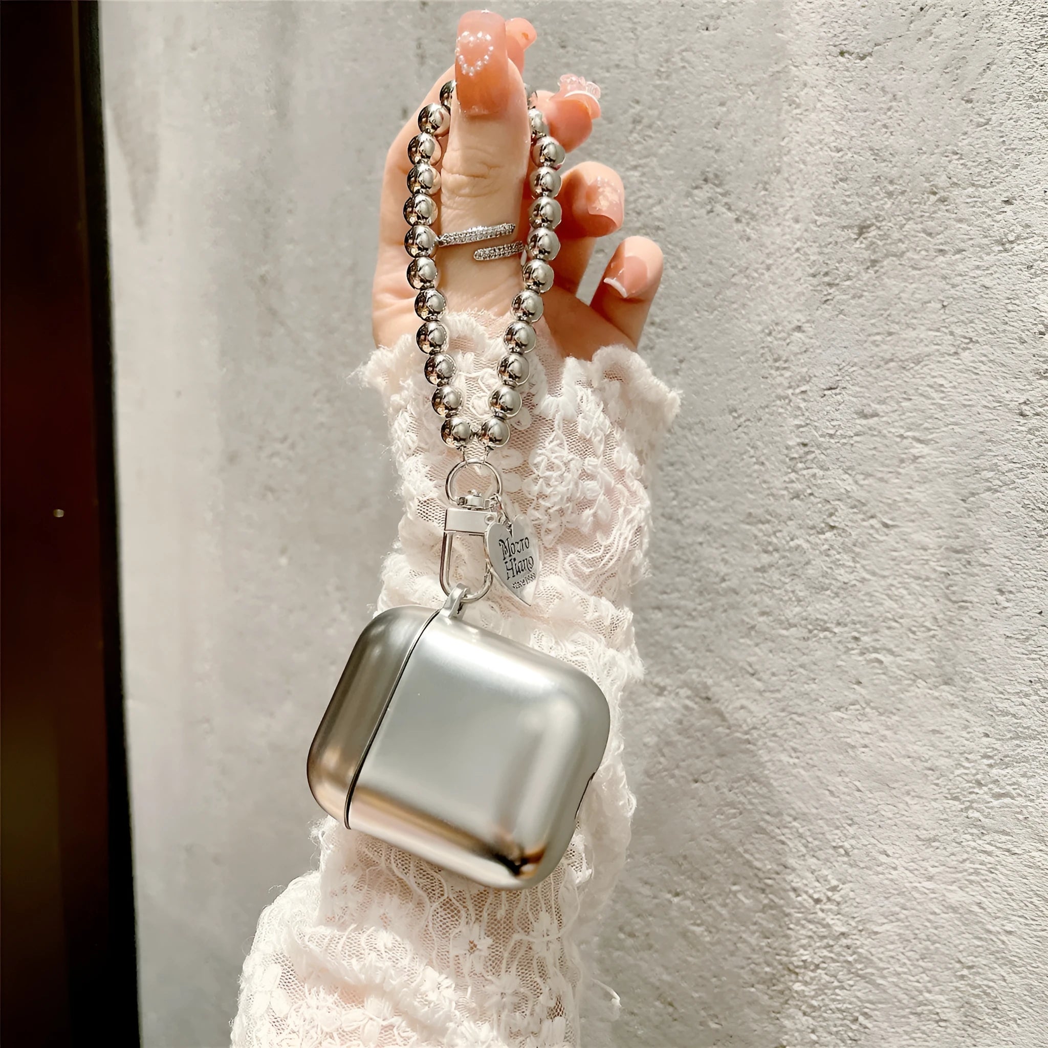 Matte plating TPU protective case for AirPods showing universal design with electroplated finish