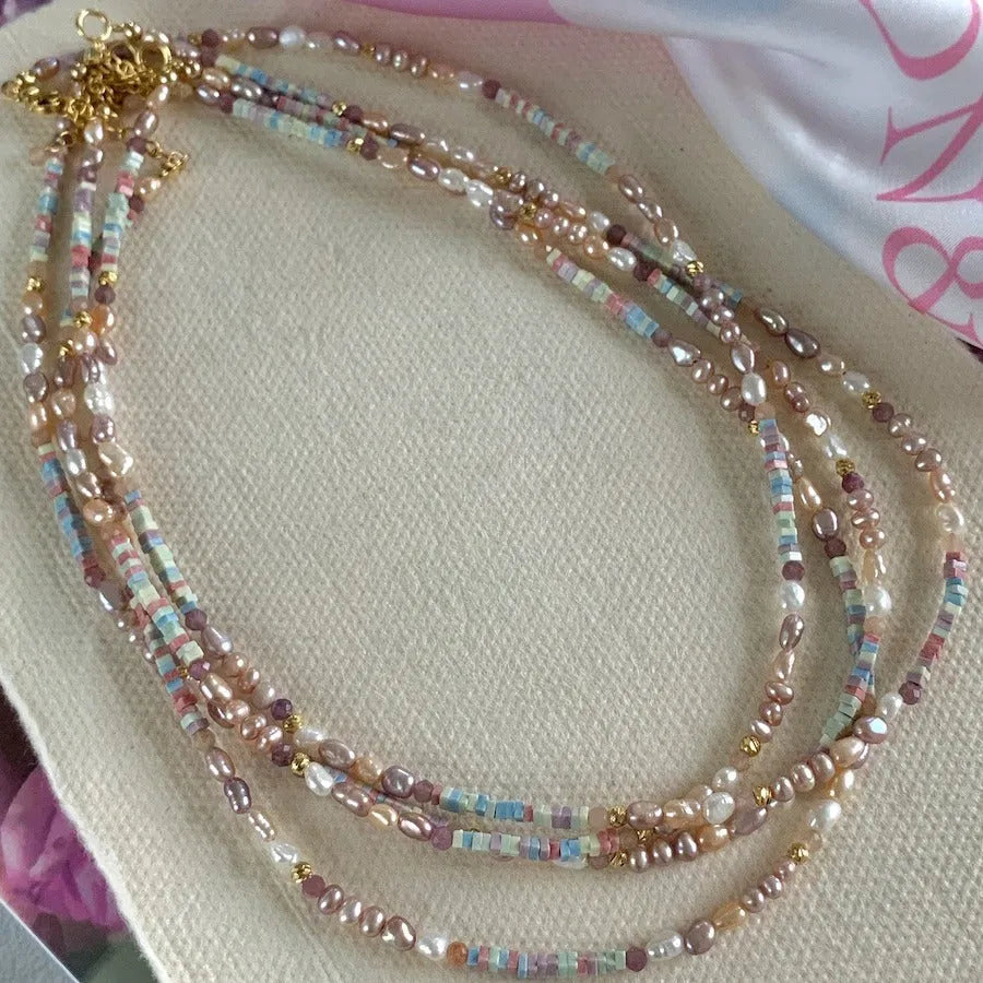 14K gilded purple silver mini bracelet with irregular natural pearl and U-shaped design for women