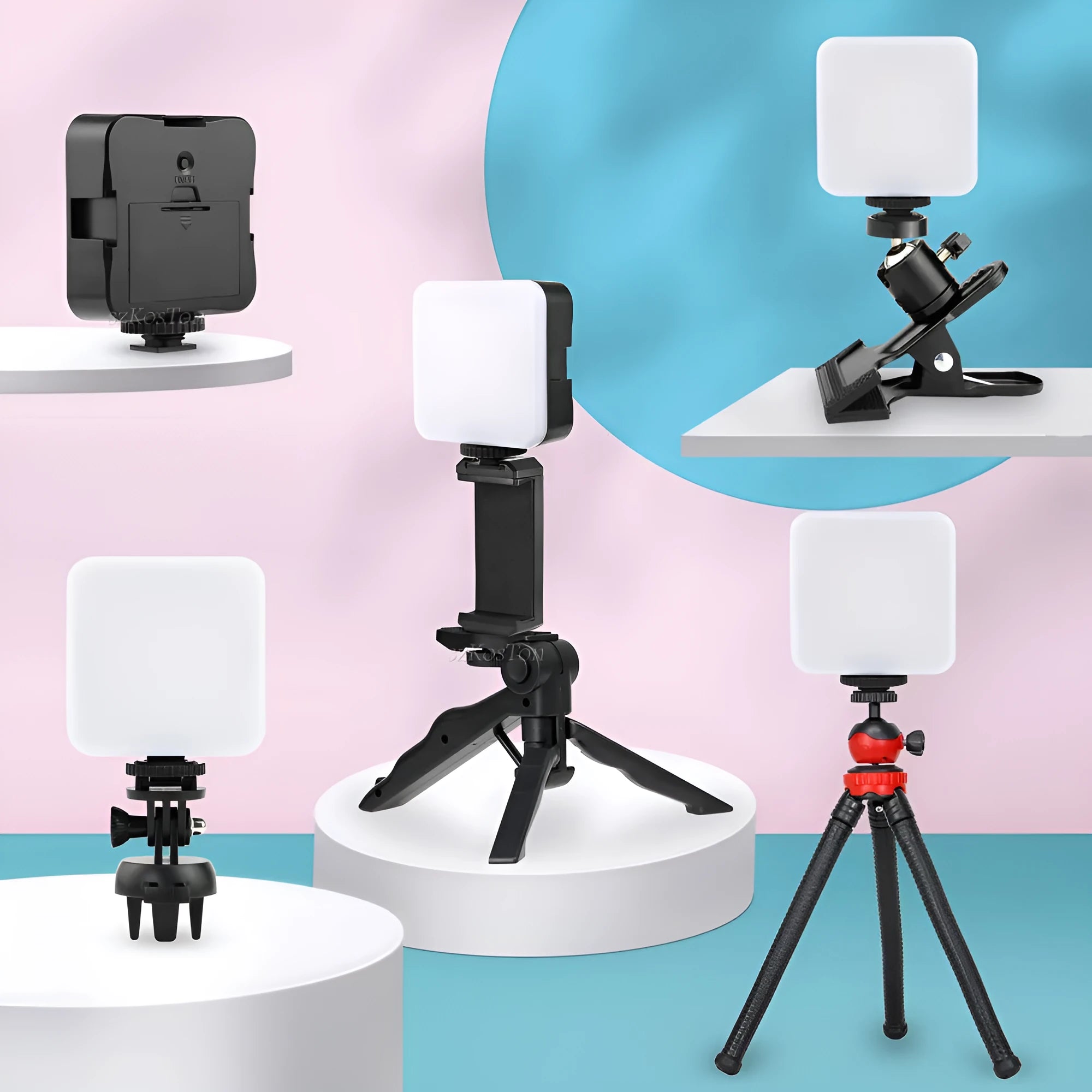 LED Mini Square Outdoor Pocket Light Tripod flash photography accessory showing compact square design