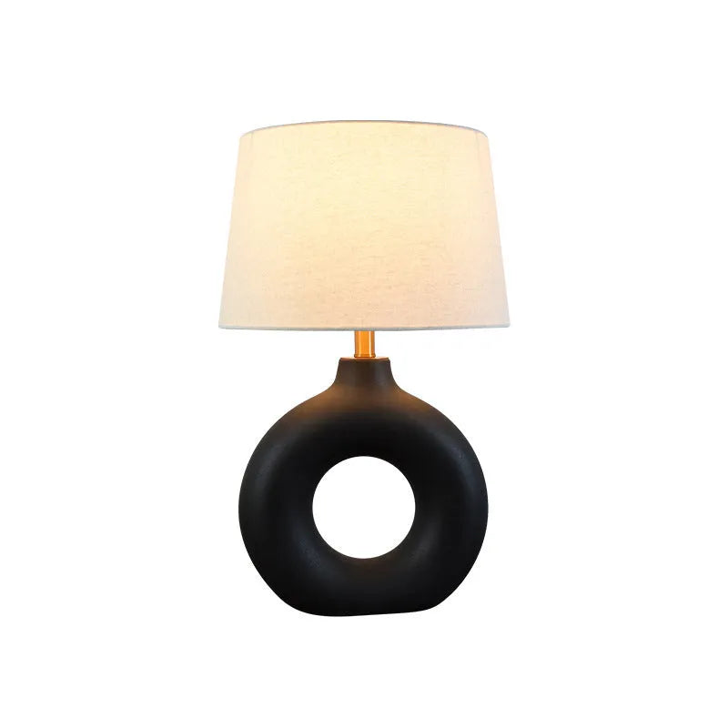 Feng Pottery Pot Table Lamp with Japanese style design in small white finish measuring 52cm tall