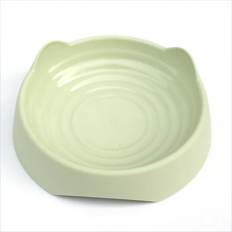 Blue ceramic dog slow feeder bowl with raised internal maze pattern for large breed dogs.