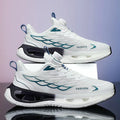 Youth low-top sneaker with shock absorption rotating button in black leather and mesh colour options