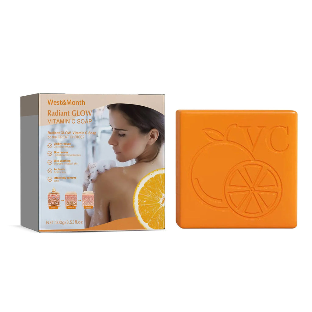 100g whitening vitamin soap bar with kojic acid, vitamin C, and botanical extracts