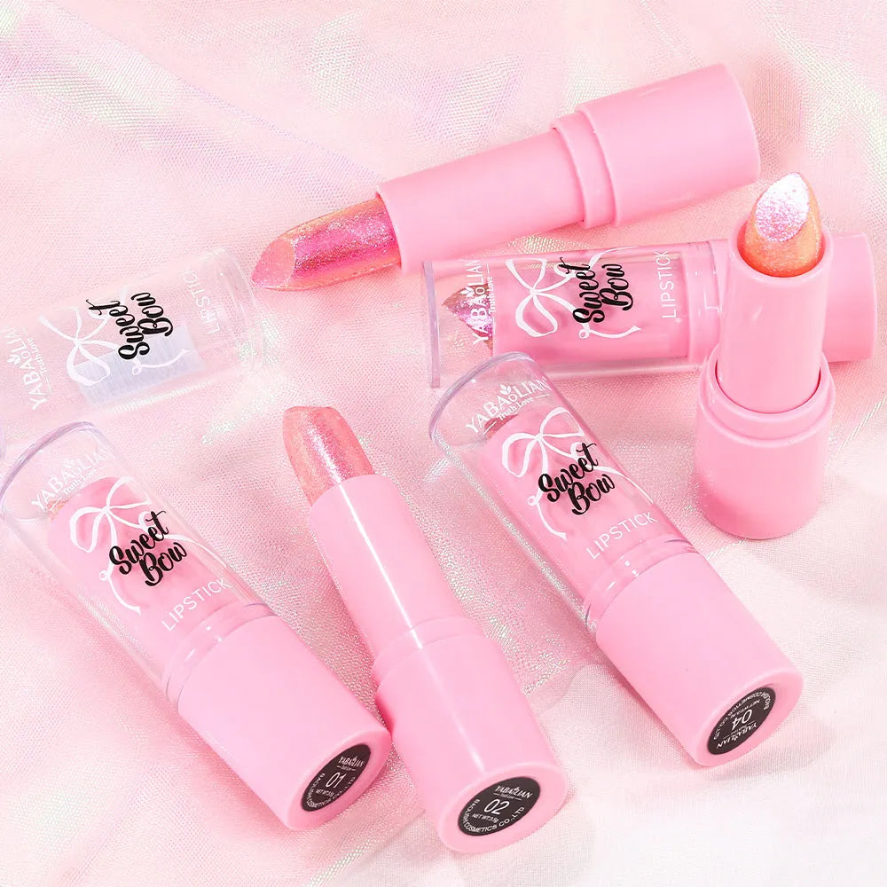 Sweetheart Bow XINGX Diamond Lipstick in six colour shades with Starlight Diamond series packaging
