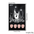 Set of 24 black French manicure false nails in a short almond shape, style J049.