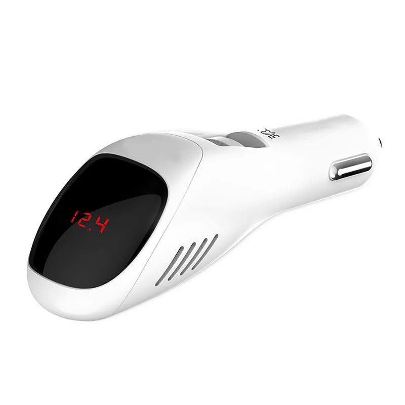 White car USB charger and negative ion air purifier with dual ports