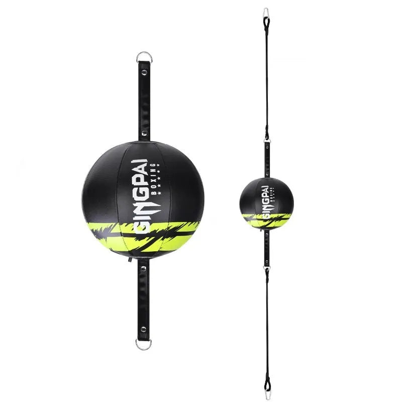 PU hanging boxing speed ball training equipment in black, black and green, or white colour options