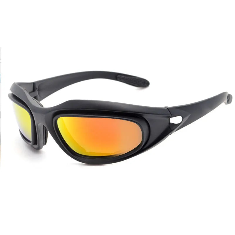 Tactical polarized sports sunglasses with PC frame for cycling and outdoor activities