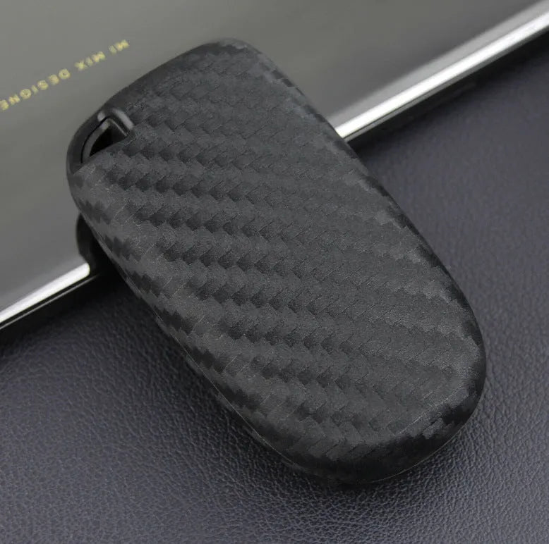 Silicone car key case with carbon fibre pattern for Dodge Chrysler Fiat remote keys