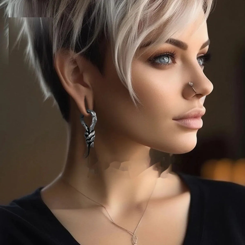 Copper bending and connecting piercing earrings for auricle placement with 4mm specification