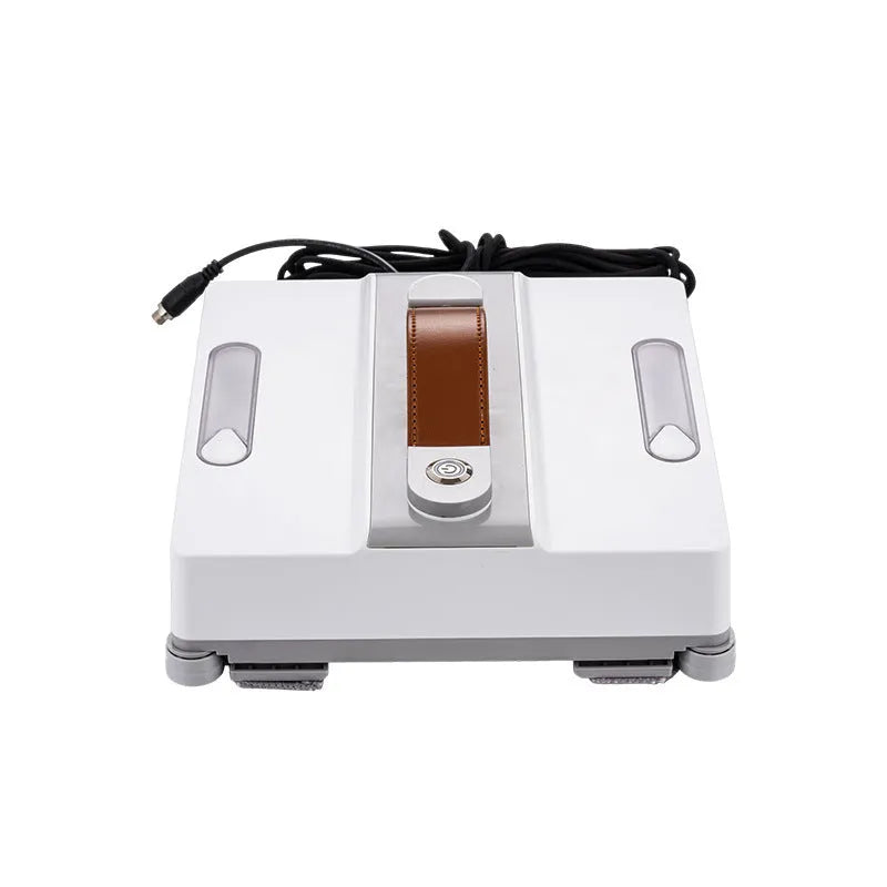 White intelligent window cleaning robot for high-rise windows with app and voice control features