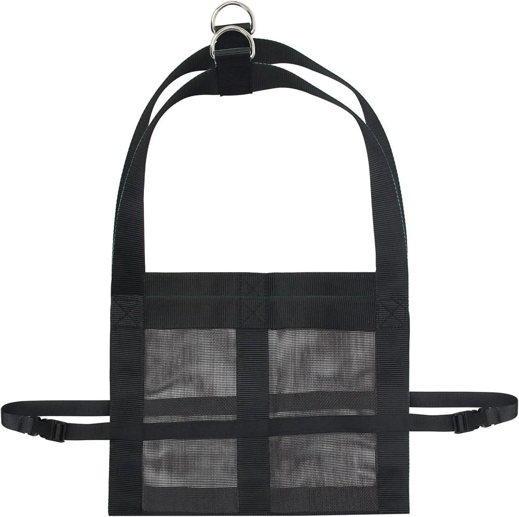Black livestock weighing sling measuring 35x150cm for small animal weight measurement