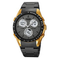 Unisex casual electronic watch with resin mirror and TPU strap in army green camouflage colour