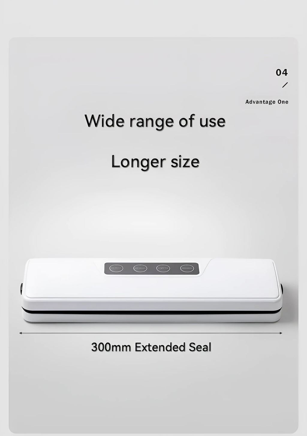 White automatic vacuum sealer machine with compact design for household food preservation