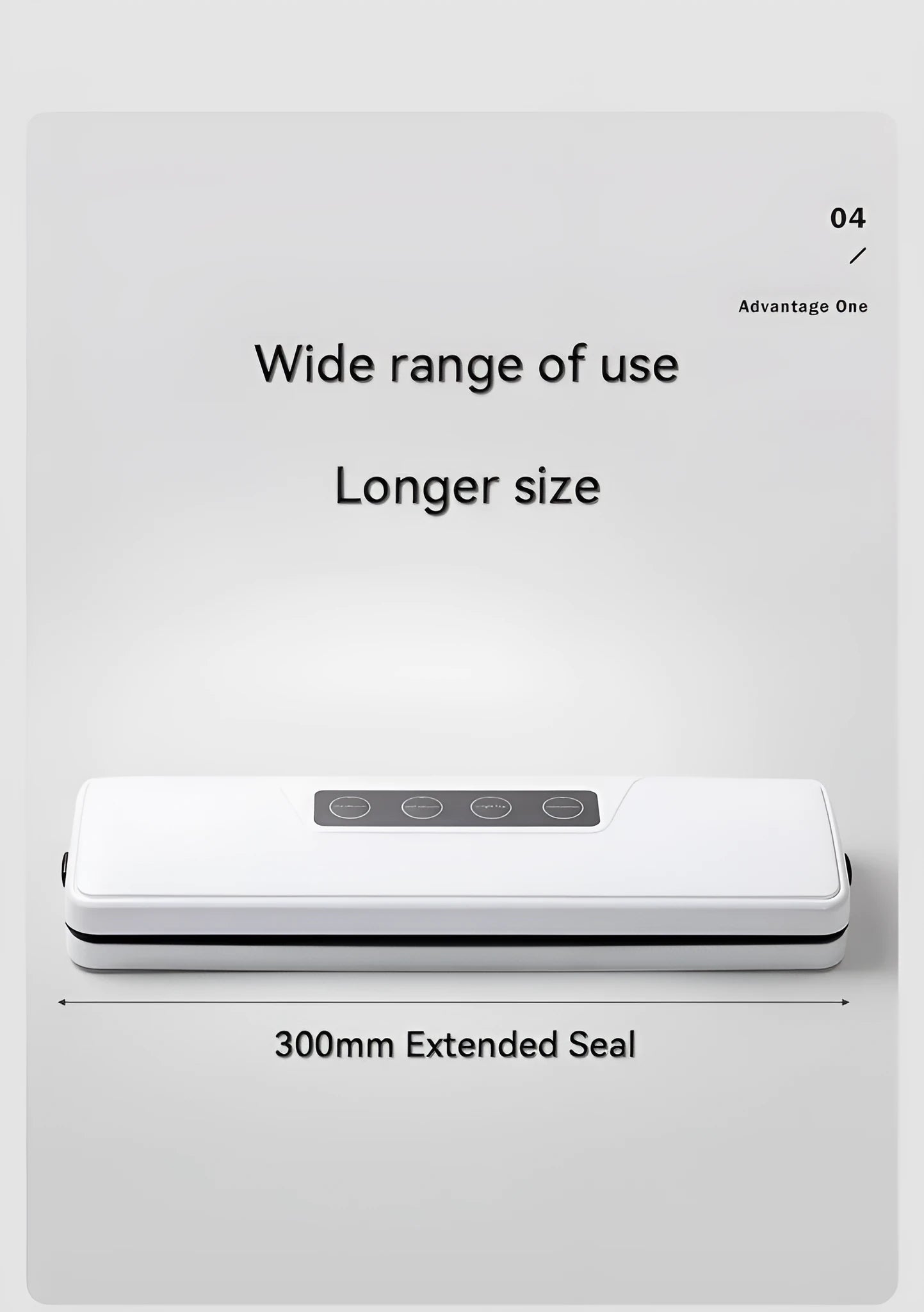White automatic vacuum sealer machine with compact design for household food preservation