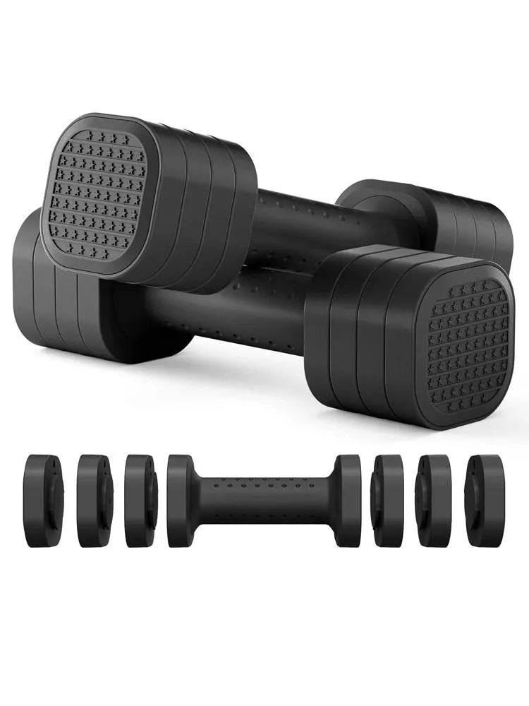 Detachable pink dumbbell set for women's fitness with 5lb weight specification