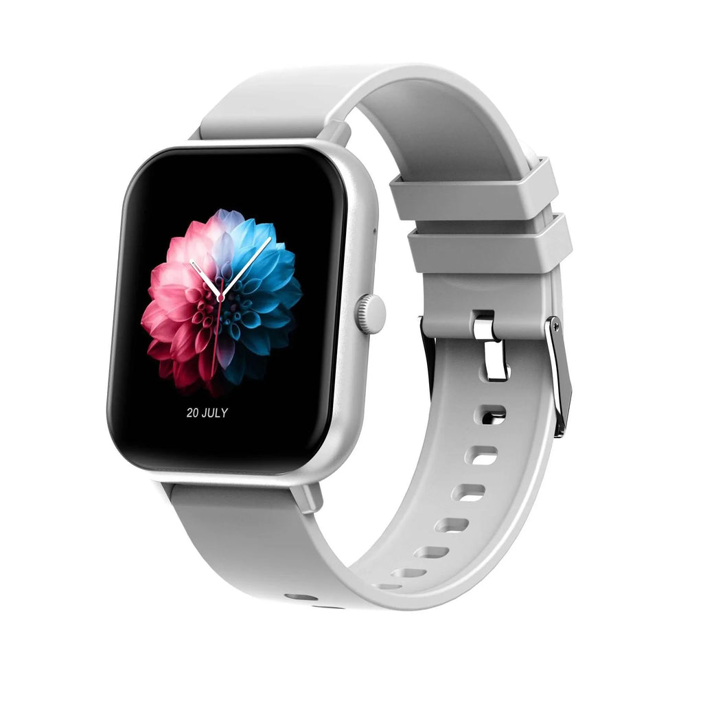 Bluetooth smart watch with heart rate monitoring and AI voice assistant in multiple colour options