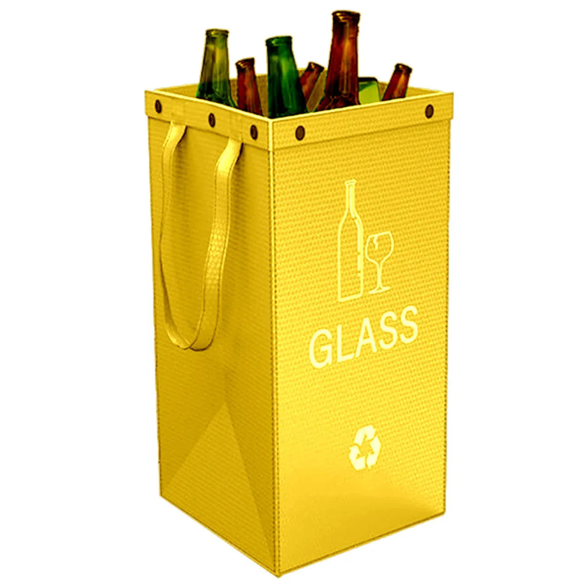 Blue foldable 40L handbag garbage bin for household waste classification and storage.