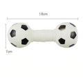 PVC football dumbbell shaped squeaky chew toy for dogs in assorted colours