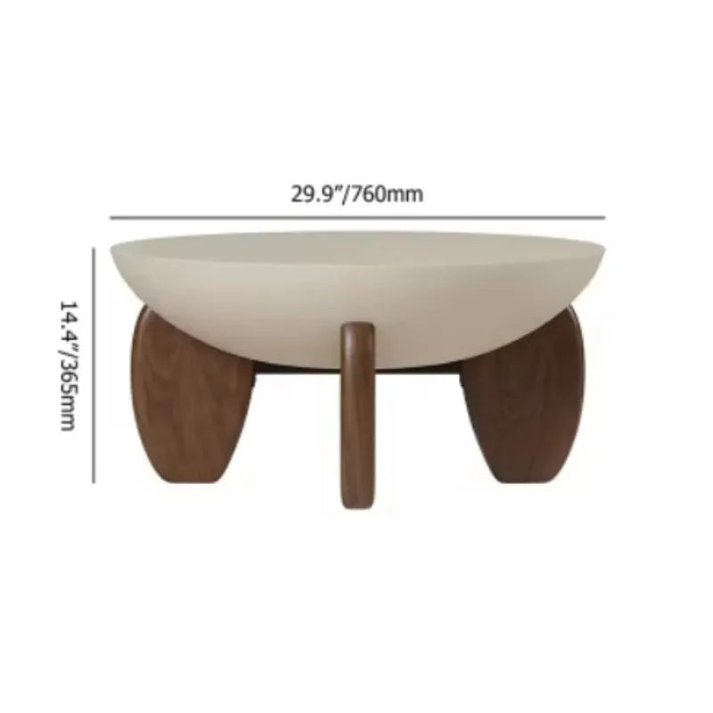 White solid wood coffee table with storage compartment and height adjustment mechanism