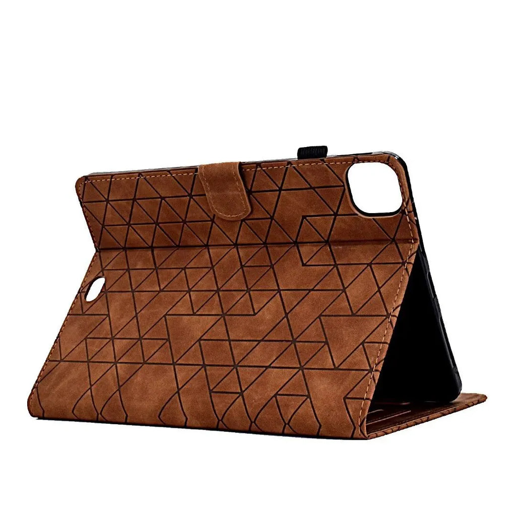 Shockproof tablet leather case with diamond frosted finish and stand for iPad Pro 11