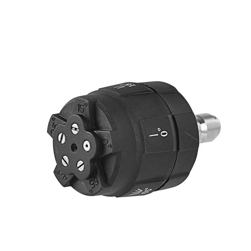 Five-in-one high-pressure water nozzle showing engineering plastic construction and rotational pattern selector