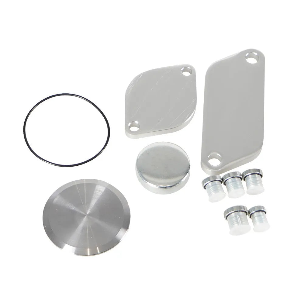Silver aluminium alloy cooler exhaust gas recirculation plug valve cover for cars