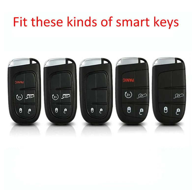 Silicone car key case with carbon fibre pattern for Dodge Chrysler Fiat remote keys
