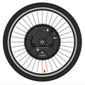 Black alloy hub electric conversion wheel for mountain bicycle with intelligent micro-power motor
