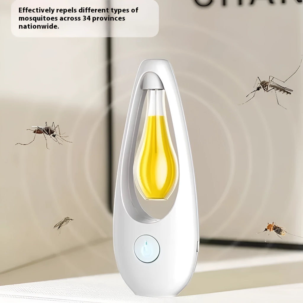 Ultrasonic aroma diffuser and mosquito repellent device with essential oil bottles