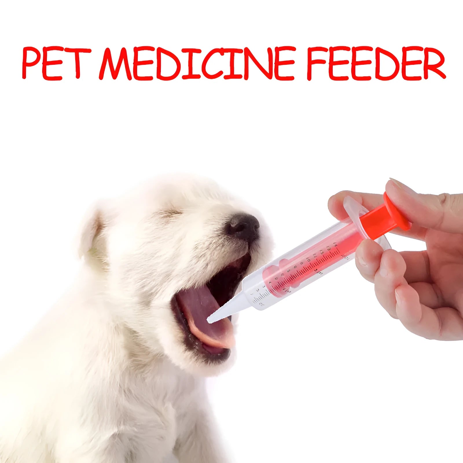 Two pet pill shooters with soft silicone tips for cat and dog medication feeding