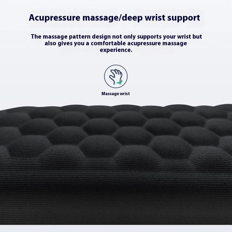 Mouse memory cotton wrist pad in black or grey cloth or leather cover options