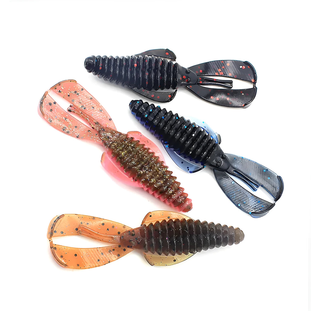 PVC fishing soft bait lure in 8cm or 12cm size with multiple colour options for freshwater and saltwater fishing