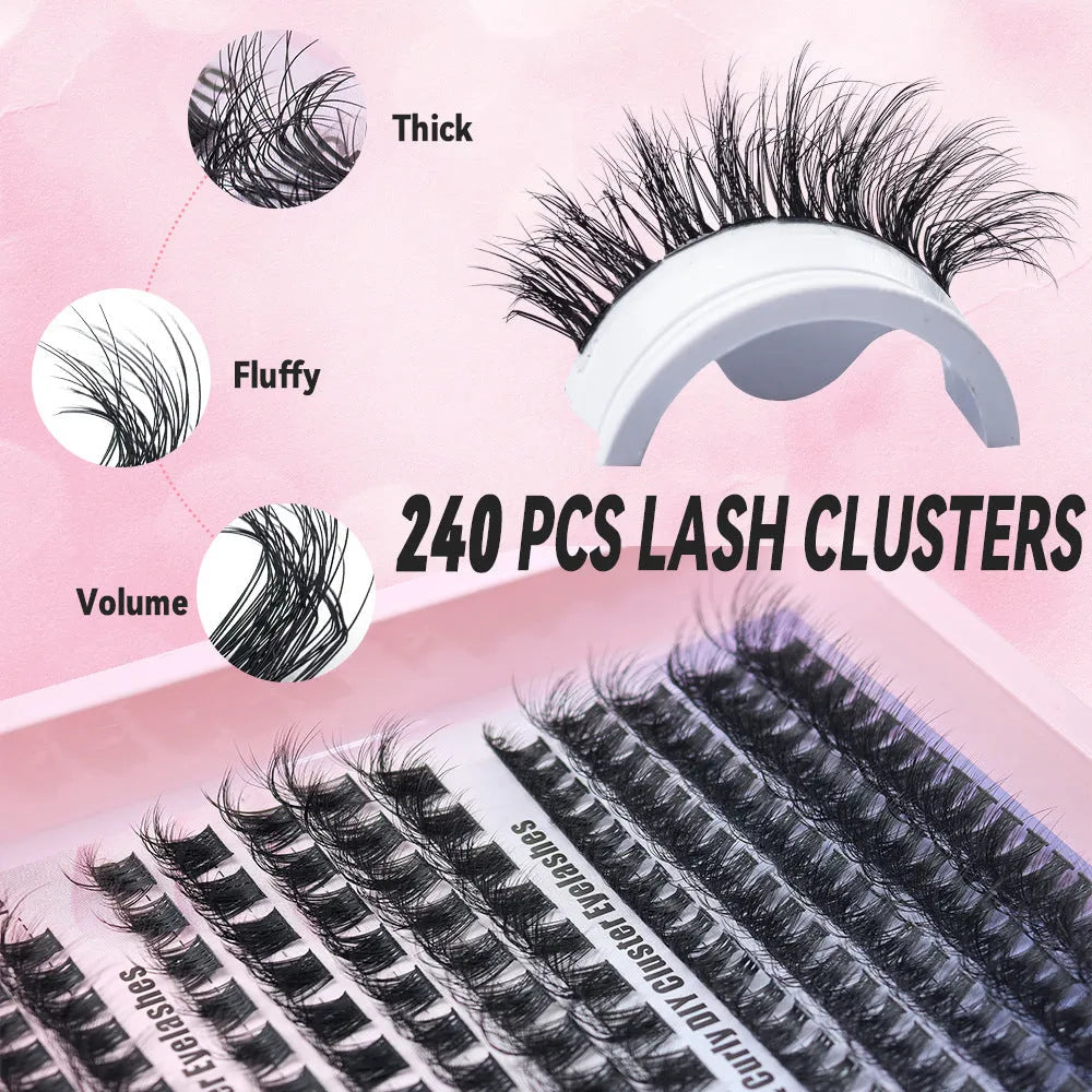 Creative large capacity mixed false eyelashes in high imitation material, 13.7cm x 13.5cm case