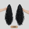 Water ripple grip ponytail corn curler synthetic wig with a clip, shown in a curly style.