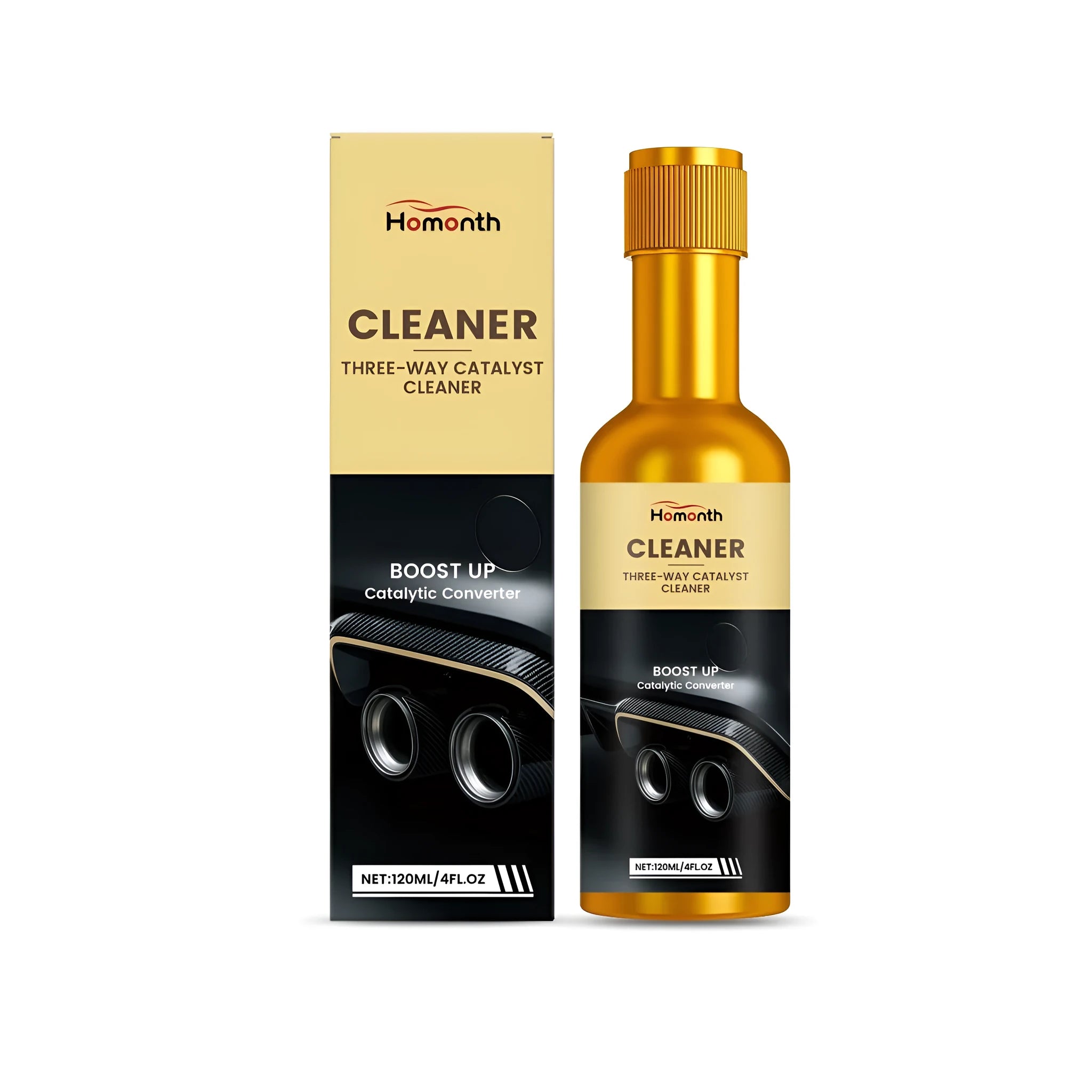 120ml bottle of catalytic converter cleaner fuel additive for petrol cars
