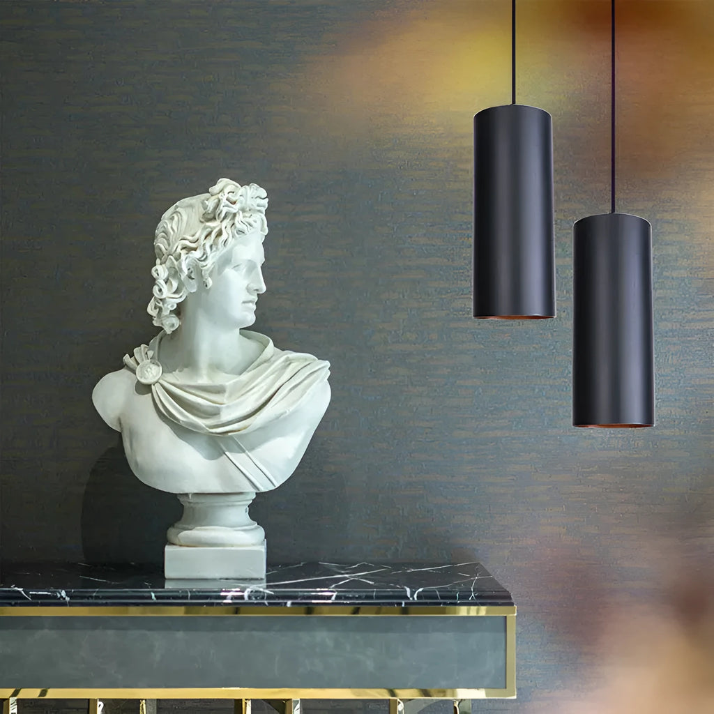 Retro style iron art chandelier pendant light in matte black finish