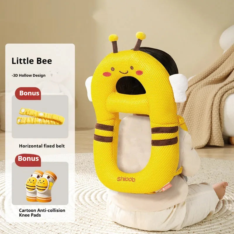 Baby anti-collision pillow in cartoon animal design with EPS filling for toddler walking protection