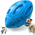 Blue green orange natural rubber squeaky dog chew toy for large breed dogs