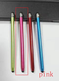 Metal touch screen pen with dual tips in various colour options including black silver gold pink blue